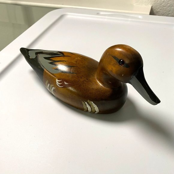 Beautiful Vintage Wooden Duck‎ Decoy Hand Carved Unsigned 10" - Picture 1 of 12